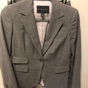 Banana Republic Gray Pinstripe Paint Suit